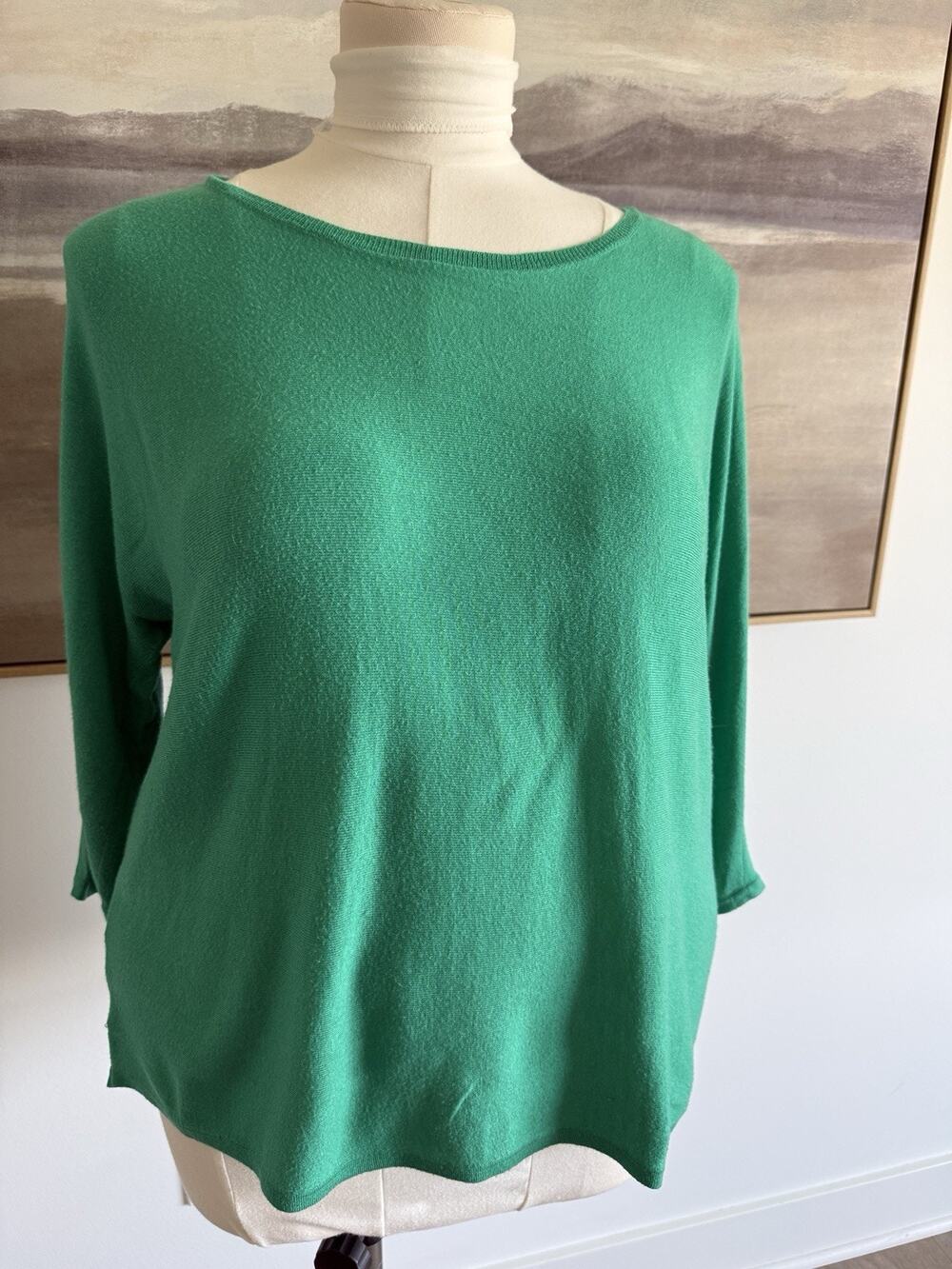Ann Taylor Cashmere Blend Kelly Green Sweater Large